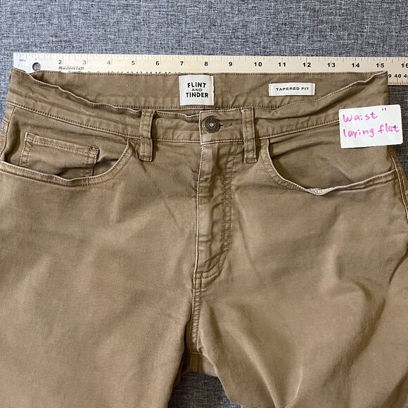 Flint and Tinder Tapered Fit Chino Pants - Men's Size 30*30 - Tan - Picture 8 of 14